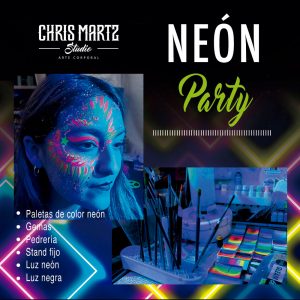 fiesta neon, neon party, neon, maquillaje neon, 